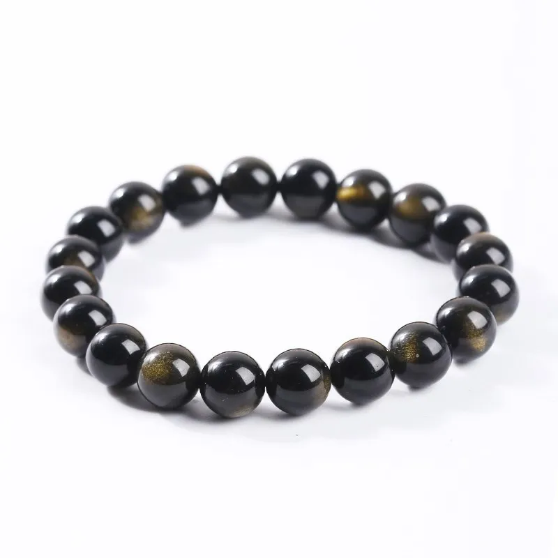 EDMIRIA Unisex Gemstone Bracelet - 12mm Round Beads Stretch Bracelet, Healing Crystal Meditation Stone