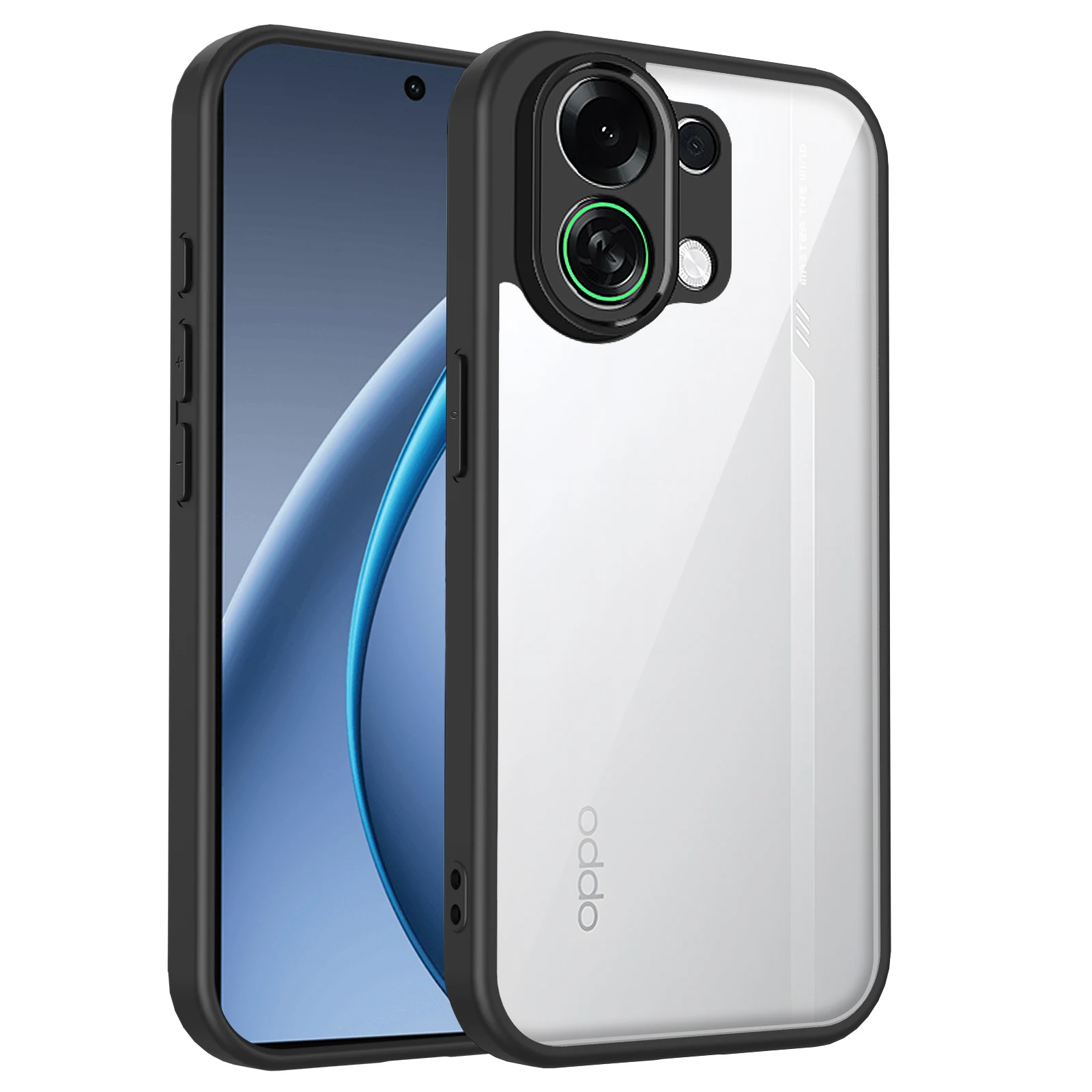 Clear Matte Back Case with Air Cushion Silicone Bumper