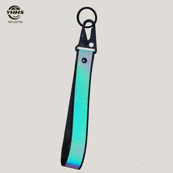 자동차 반사 키 체인 가방 펜던트 액세서리용, 높은 밝기, 다채로운 웨빙 소재, 야간 러닝 워킹, 2.5cm