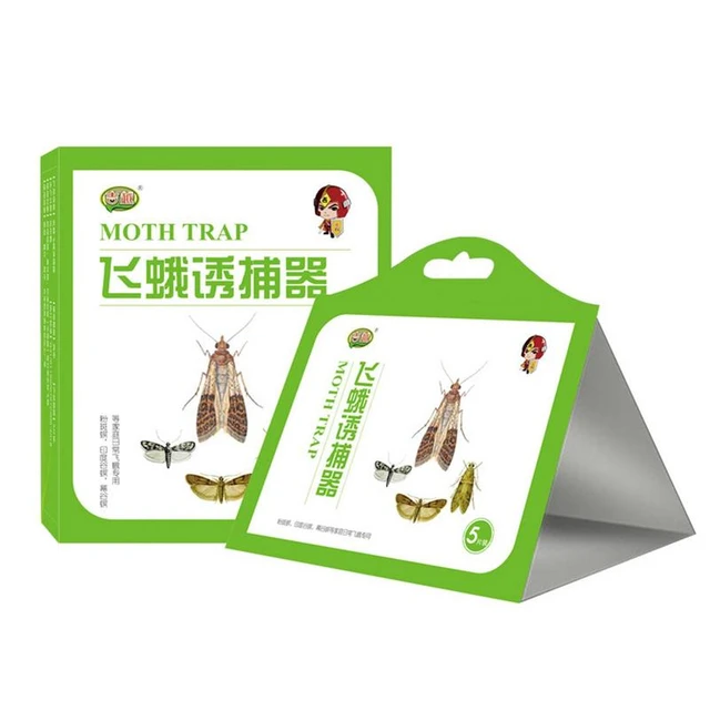 Sticky Moth Paper 5pcs Anti Moth Prevention Sticky Glue Trap Tool