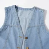 Woman Jacket Vest Spring Summer Denim Vest Women's Short Loose Sleeveless Coat Vest Chaleco Mujer 6