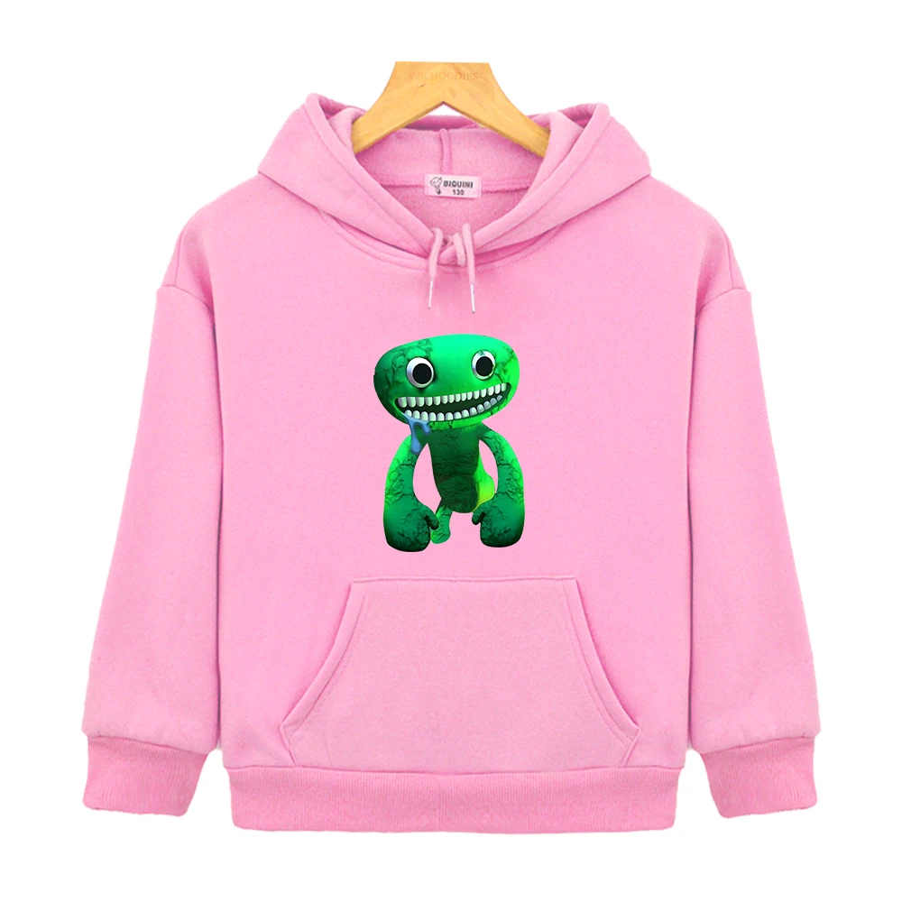 

Garten of Banban Game Cartoon Hoodies Jumbo Josh Green Monster Printing Sweatshirts Kawaii Boys and Girls Baby Pullovers Cute