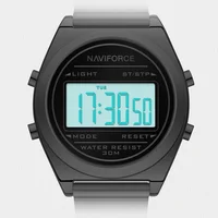 NAVIFORCE Movement Lady 3ATM Waterproof Watch Luxury Digital Watch Women‘s Stainless Steel Strap Display Hardened Glass Gifts