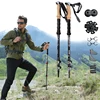 2Pcs Ultra-light Trekking Poles Telescopic Folding Poles Mountaineering Staffs Aluminum Alloy Cork Auxiliary Walking Sticks 1
