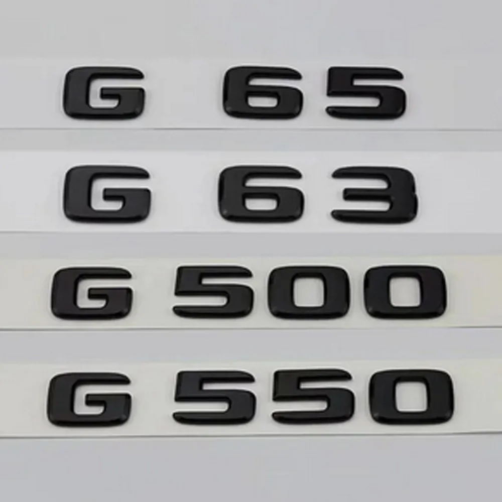 Automoives Trunk Logo Badge Con 3D Abs Nero Opaco Lettere Adesive Per Mercedes Benz G63 G65 G500 G550 Amg Logo Accessori