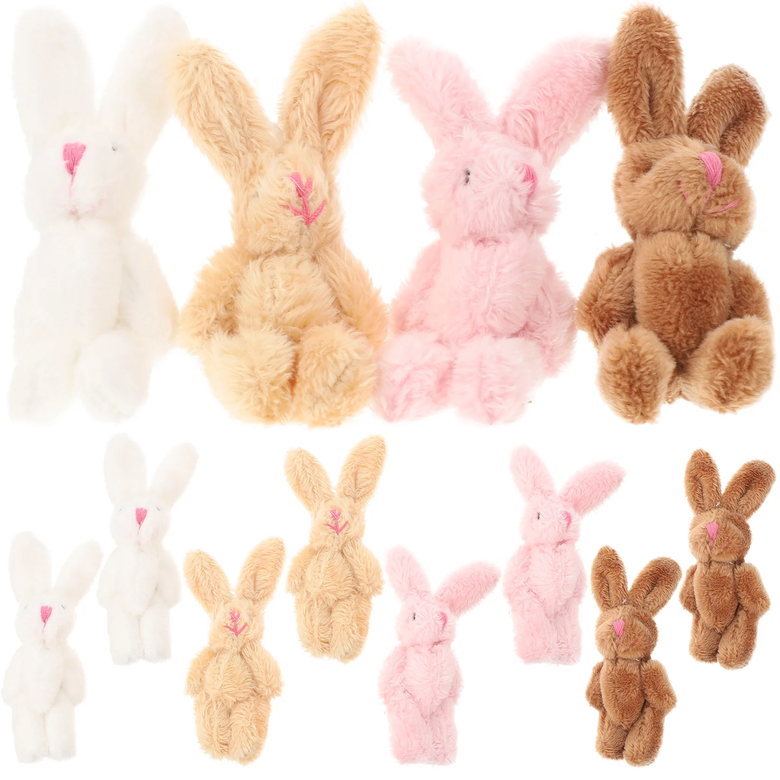 

20pcs Small Bunny Adorable Supple Bunny Toy Cartoon Bunny DIY Bag Pendant for Kids