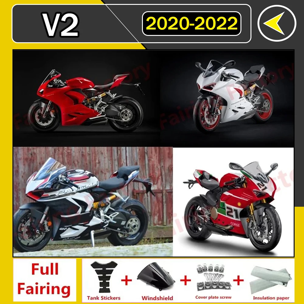 

Fairings Kit Fit For Panigale v2 2020 2021 2022 Bodywork Set 20 21 22 Abs High Quality Injection Matte Black Red