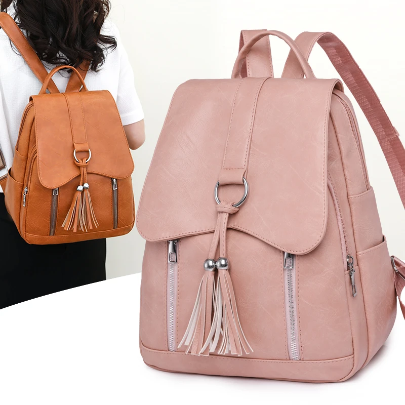 Women Backpack Design High Quality Leather Shoulder Bag Fashion