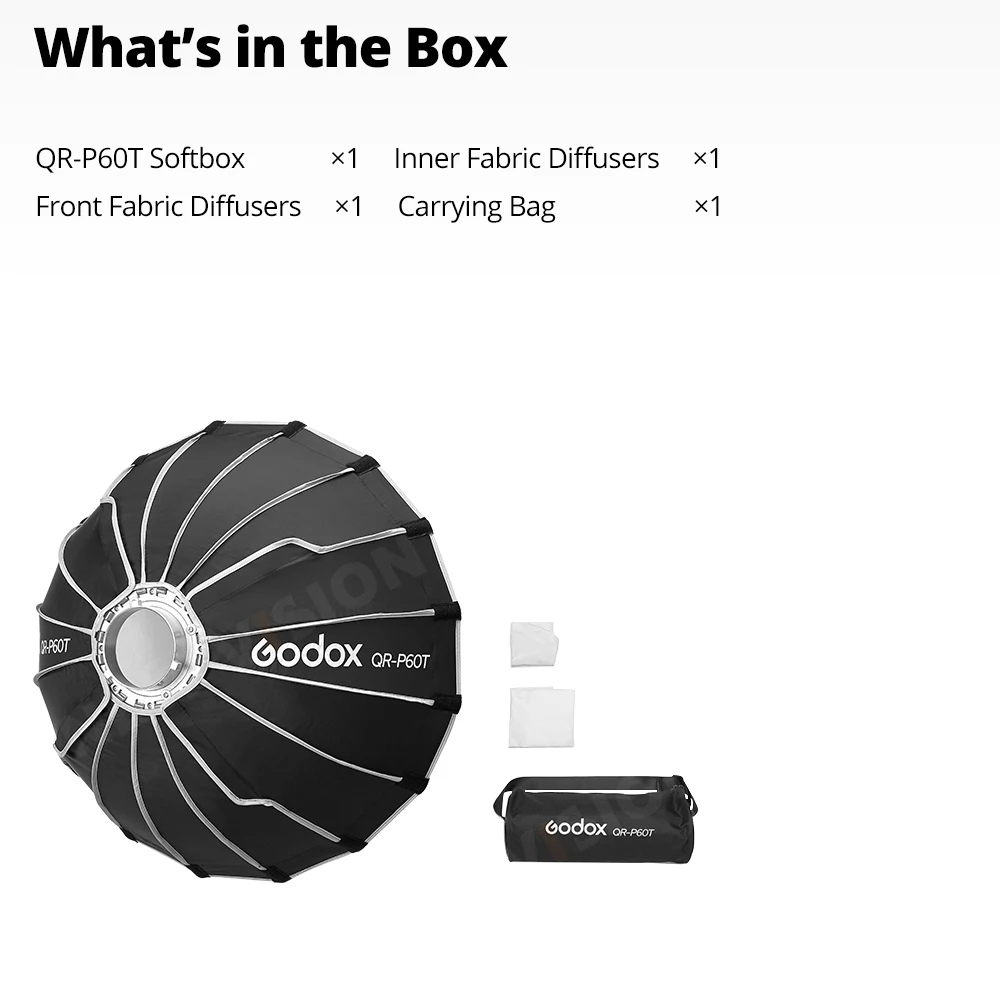 고독스 QR-P60T 60CM QR-P90T 90CM QR-P120T 120CM 150CM 퀵 릴리즈 파라볼릭 딥 소프트박스+허니콤 그리드 사진 촬영용 플래시