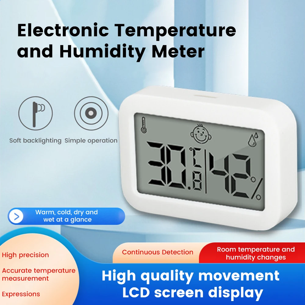 

VOKTTA LCD Digital Display Electronic Temperature and Humidity Meter CX1010 High Precision Indoor Household Baby Room Greenhouse