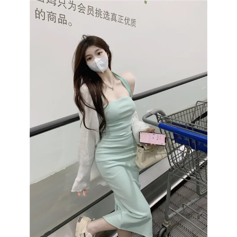 

Sexy Halter Backless Women's Slim Bodycon Dress Vestidos Club Party Dresses Summer