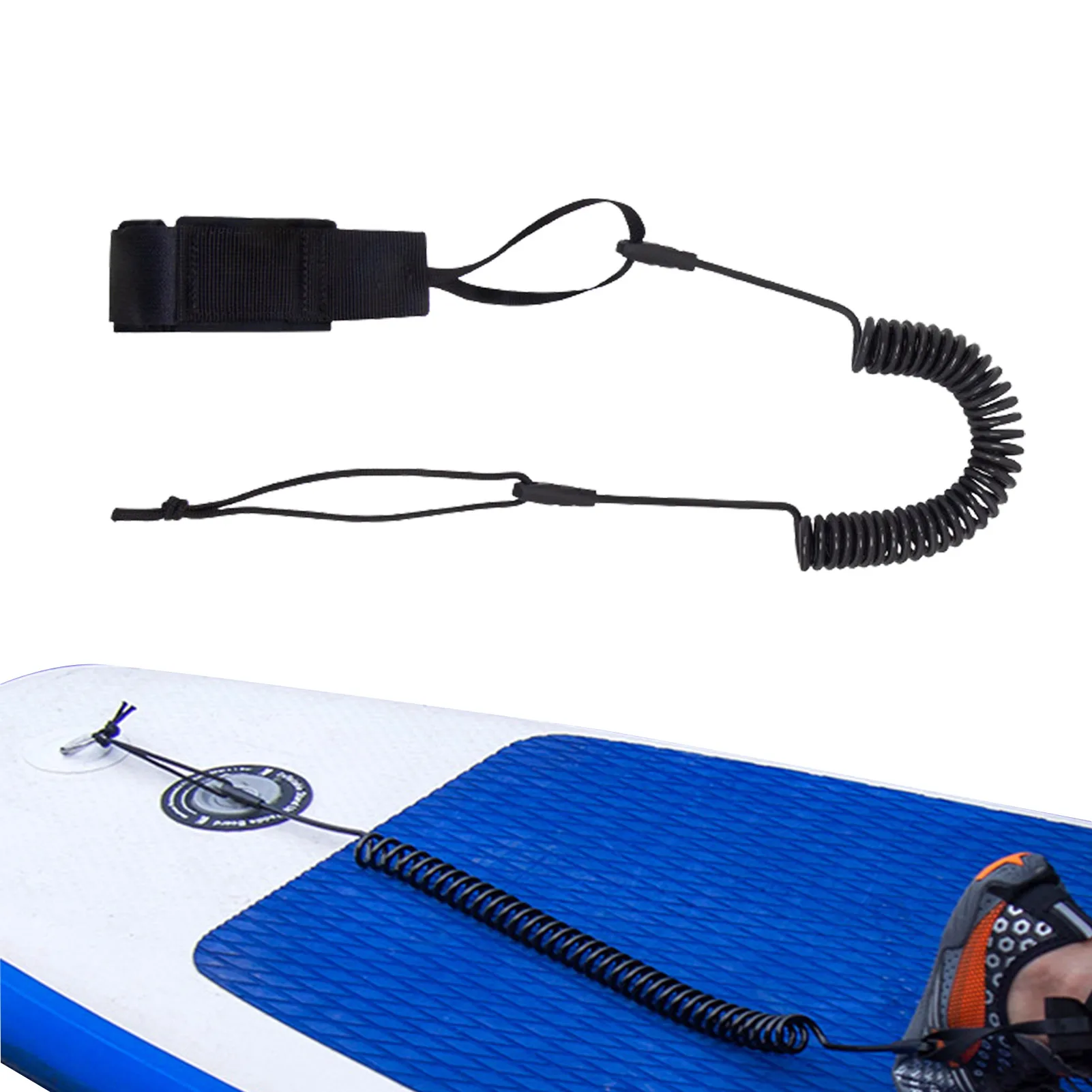 Corda Da Surf 5Mm/7Mm Surf Tavola Da Surf Arrotolata Guinzaglio Surf Stand Up Paddle Board Guinzaglio Alla Caviglia Tavola Da Surf Guinzaglio Per Tavo