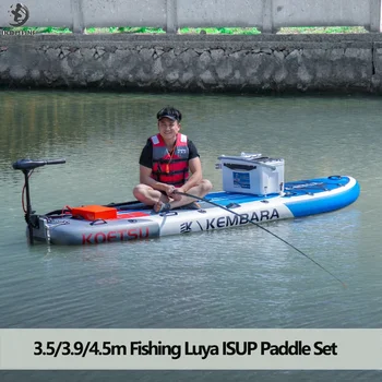 KOETSU 350/390/450 cm LUYA Tavole da pesca Set per 1-2 persone Barca da pesca Gonfiabile 0,9 mm PVC addensato Kayak Canottaggio ISUP