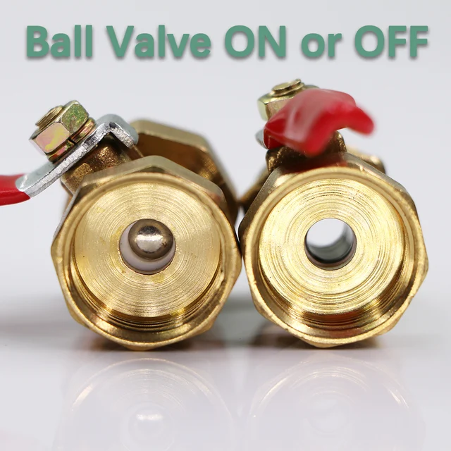 1Dcs 1/2 "Női X Férfi Szál Mini Sárgaréz Gömb Szelep Tömlő Adapter Gyors Csatlakozó Csatlakoztatása Javítás Az Öntözés Megállítja A Vizet - Image 3