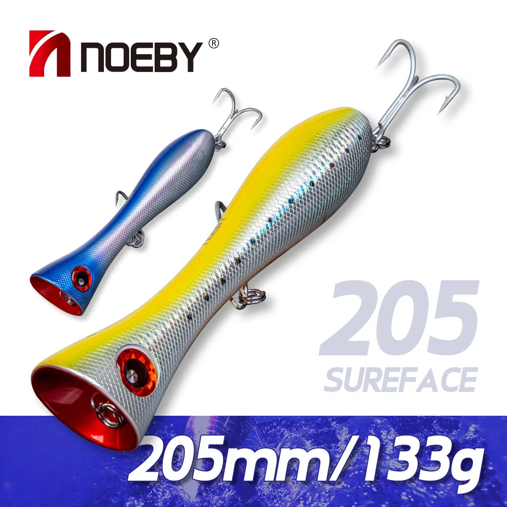 

Noeby Popper Fishing Lure Hard Bait 205mm 133g Topwater Big Game Artificial Wobblers Tuna GT Surface Saltwater Fishing Tackle