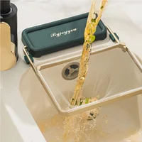 Support de filtre d'évier de cuisine, filtre d'évier pliable, support de sac en maille, étagère en filet pour déchets, Anti-colmatage, sac en maille jetable 1