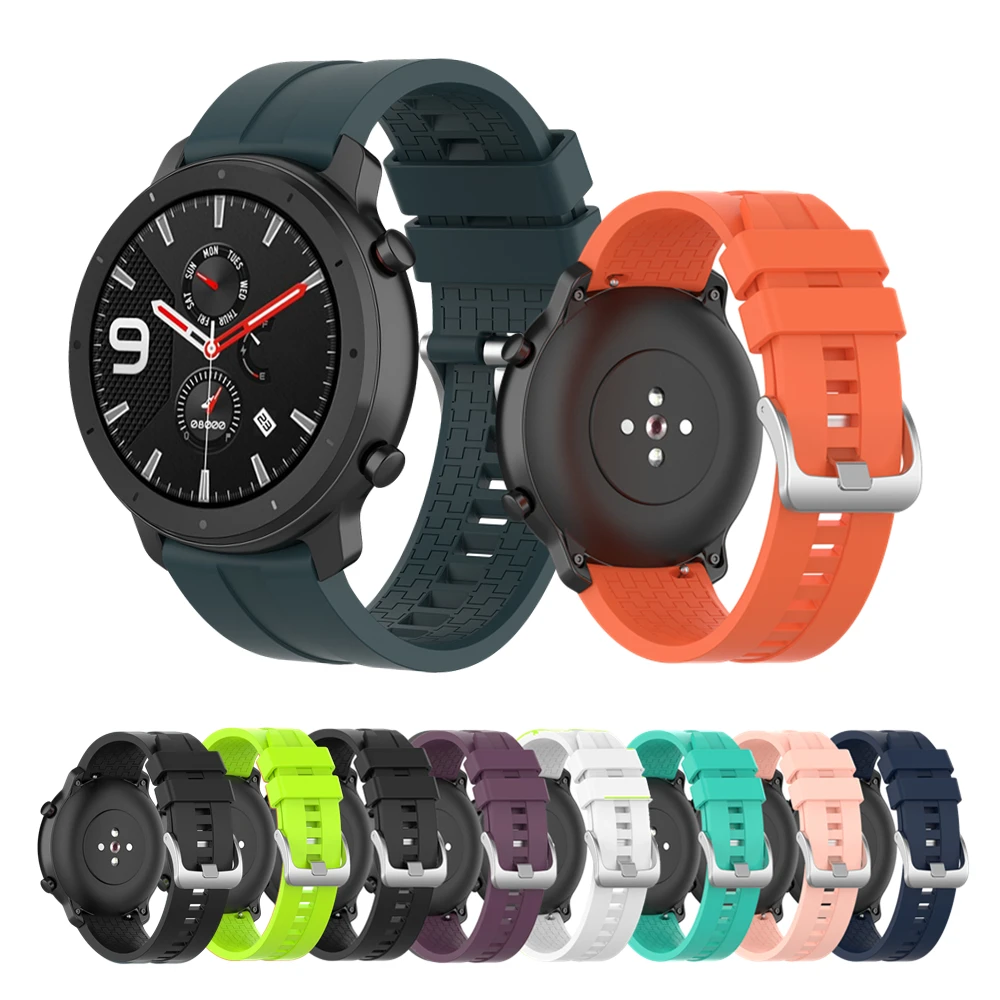 Silicone Band For Amazfit Gtr 47mm Watch Strap For Xiaomi Amazfit Gtr2 For  Samsung Galaxy Watch3 45mm Straps For Polar Vantage M - Smart Accessories -  AliExpress