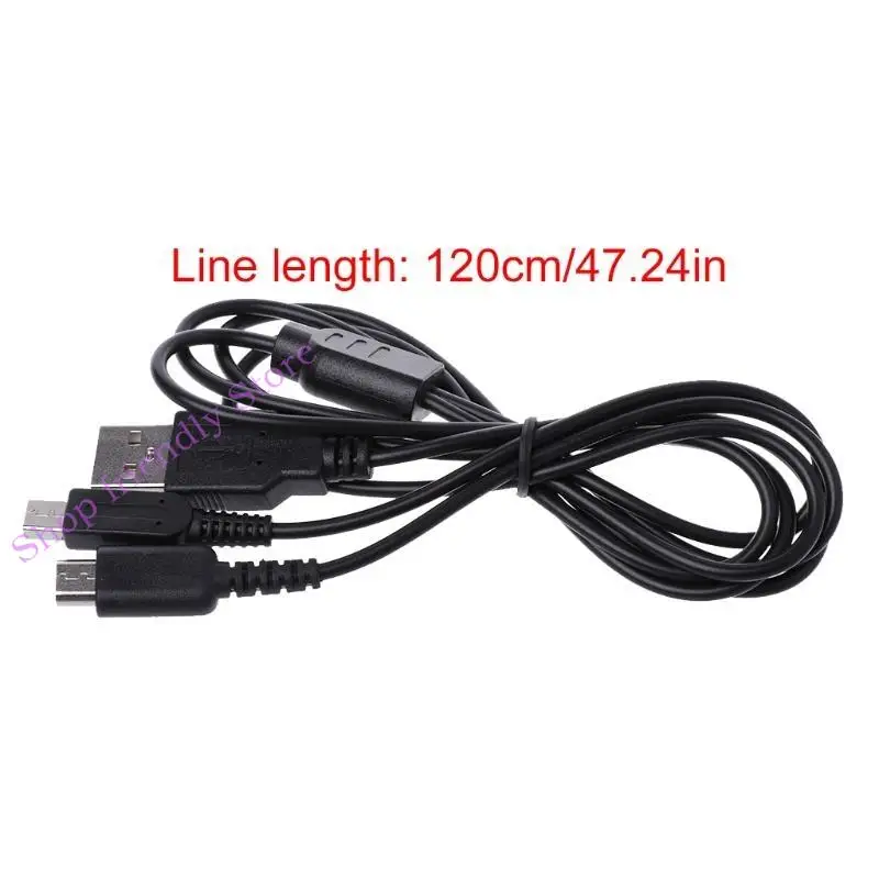 594A 2-in-1 USB 전원 충전 케이블 Y- 스플리터 코드 LITE 용 용 3DS 용.