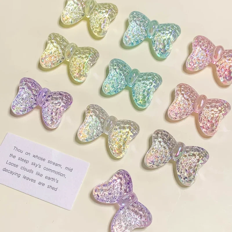 

10 шт., прозрачные акриловые бусины-бабочки для сережек