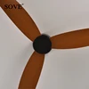 SOVE Ceiling Fans With Remote Control Modern Black White Low Floor DC Motor 30W Simple Ceiling Fan Without Light Home Fan 220V 5