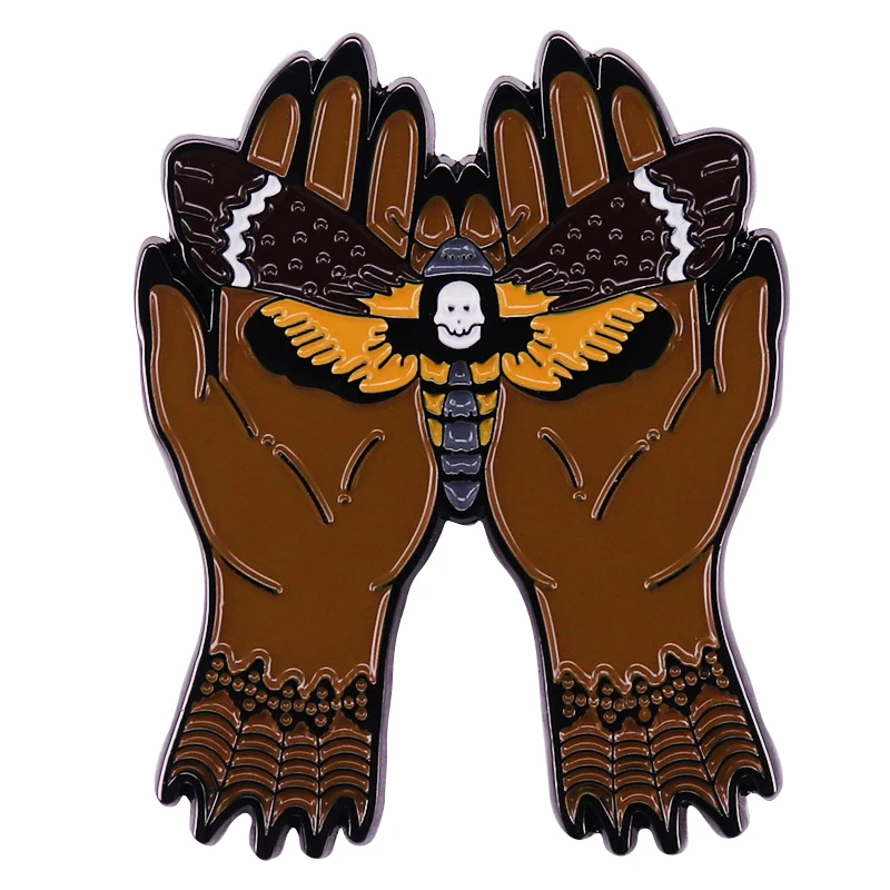 

A2338 Horror Movie Moth Halloween Decorations Enamel Pins Cool Badges Lapel Pins for Backpack Brooches for Clothing Accessories