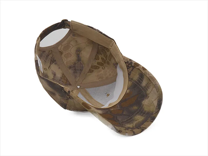 Tarnfarbene Baseballkappe für Herren, Verstellbare Atmungsaktive Schnelltrocknende Baseballmütze, Ideal für Wandern, Camping und Taktisches Training – Detail 9