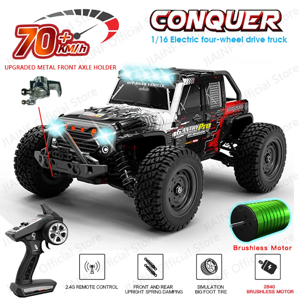 Scy 16103Pro 1:16 70 Km/H O 50 Km/H 4Wd Rc Auto Telecomandate Ad Alta Velocità Drift Monster Truck Per Bambini Vs Wltoys 144001 Giocattoli