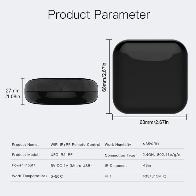 MOES nowy WiFi RF IR uniwersalny pilot urządzenia RF urządzenia Tuya inteligentne życie App sterowanie głosem za pośrednictwem Alexa Google Home 6