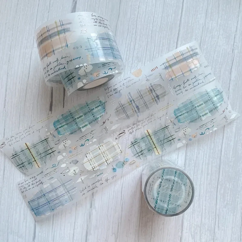 

Shiwu Studio Vintage Birch Washi PET Tape for Card Making DIY Scrapbooking Decorative Sticker