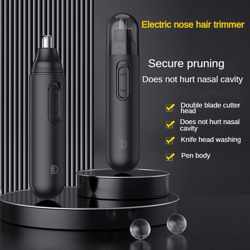 Electric Nose Hair Trimmer USB Rechargeable 360 Degree Hair Shaver Eyebrow Shaver  Women Clippers Men Cortar Pelos De La Nariz 2 7mm 0 degree 30 nose surgical sinuscope shenda