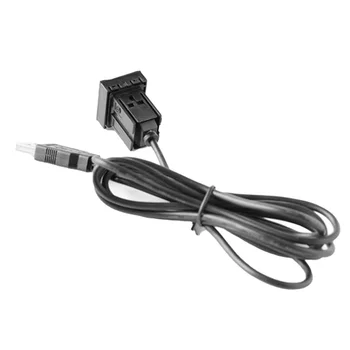먼지 커버가 있는 USB 대시 플러시 마운트, 듀얼 USB 익스텐션 하이 퀄리티 패널, USB 포트, AUX 어댑터 케이블, 해양, 1 개