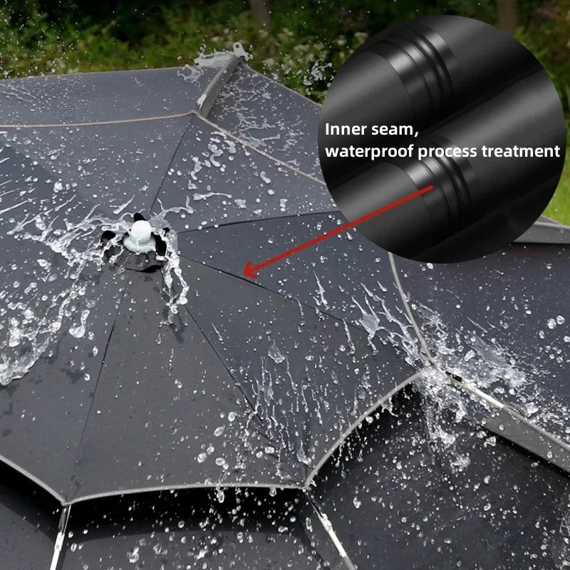 New Fishing Umbrella Upgraded Outdoor Large Sun Parasol Stainless Steel Rod Beach Umbrella Camping Parasol Sunshade Awning