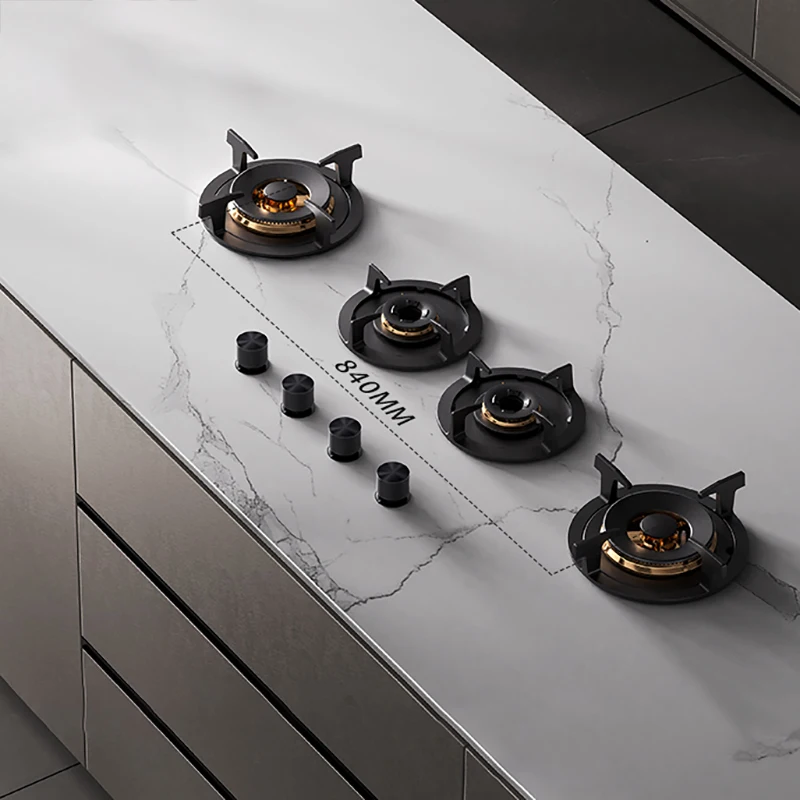 Premium Built-in Gas Cooktop 4-Burner 5.2KW Copper Flame Failure Protection Panel-Ready for Custom Kitchen 1