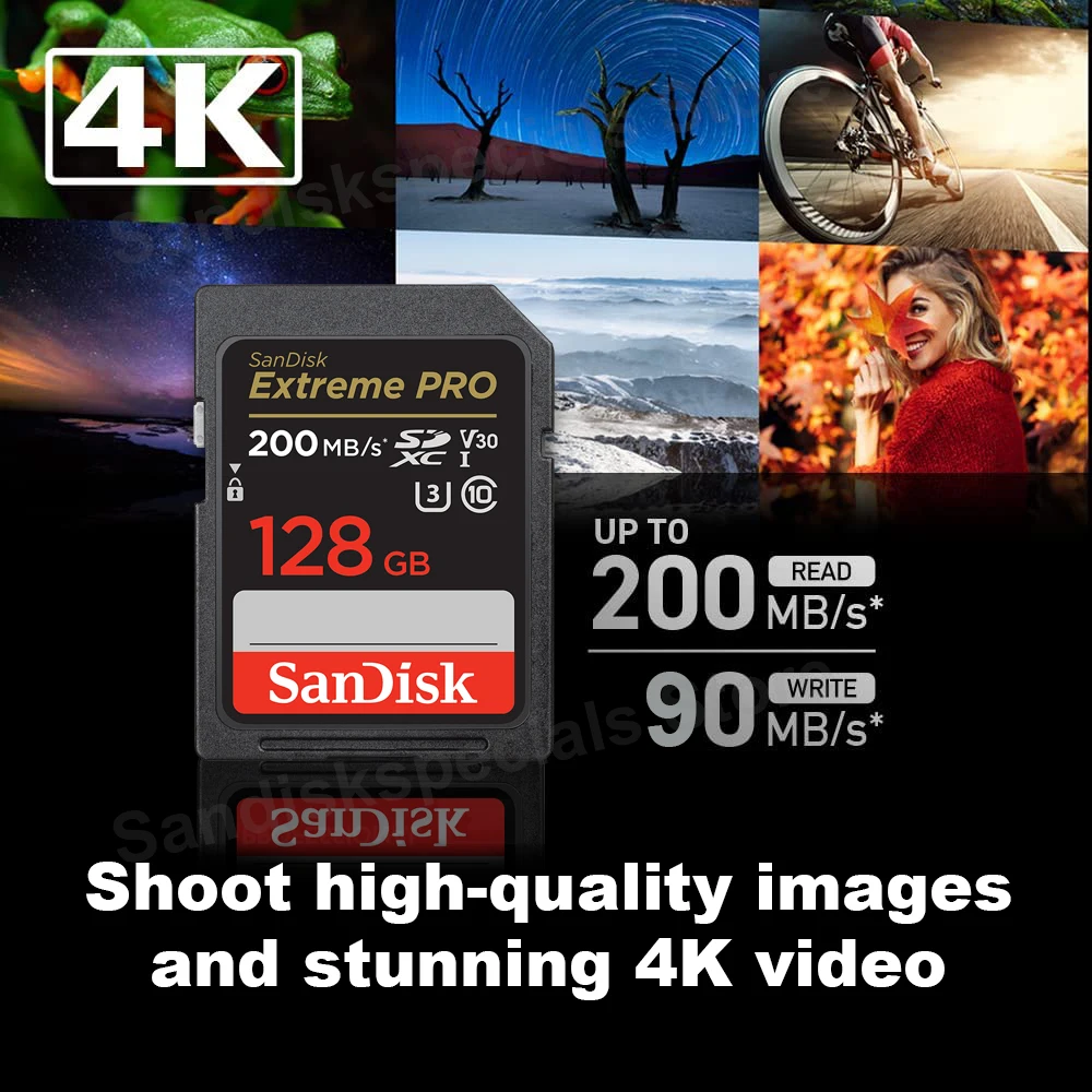 SanDisk Carte SD SDHC SDXC UHS-II UHS-I Carte Mémoire C10 U3 V30 4K V90 8K  Vidéo 1 To 512G 256G 128G 64G Carte pour Appareil Photo Nikon IL -  AliExpress