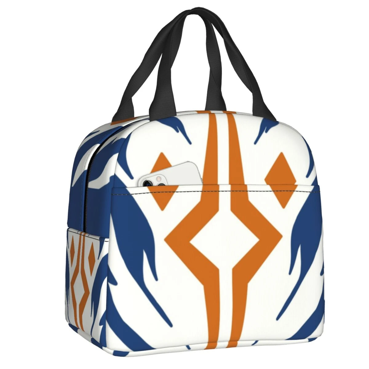 Fulcrum Ahsoka Tano Lunch Bag Sci Fi Tribal Wars Reusable Food Insulated Cooler Thermal Lunch