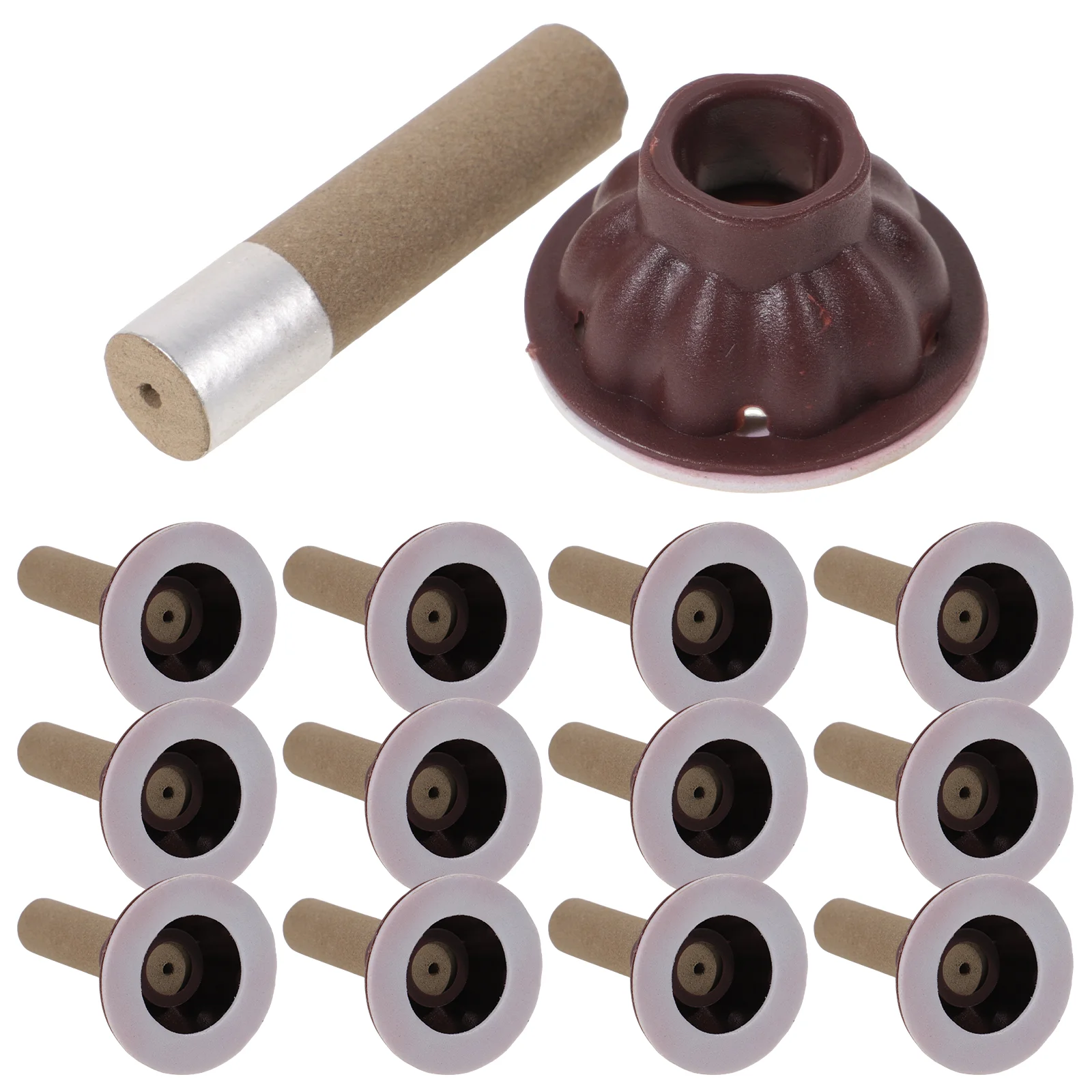 50 Sets Handmade Moxa Roll Sticks Effective Moxa Sticks with Base Moxibustion Accessories 4