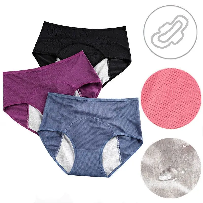 

Leak-proof Menstrual Panties Mid Waist Physiological Panties Suitable for Girls/Ladies Mass Flow, Postpartum Hemorrhage