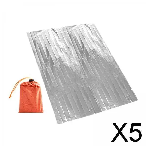 5 chulisia Waterproof Emergency Blankets Keep Warm First Aid