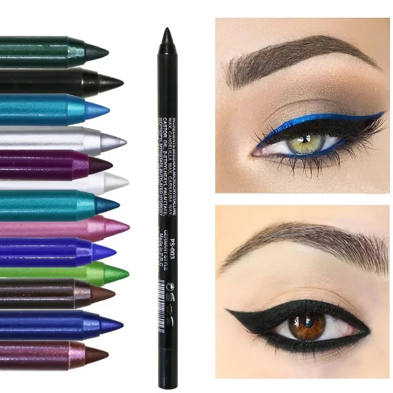 6 Colors Long-lasting Eye Liner Pencil Waterproof Pigment Blue Brown Black Eyeiner Pen Women Fashion Color Eye Makeup Cosmetic eyeliner pencil