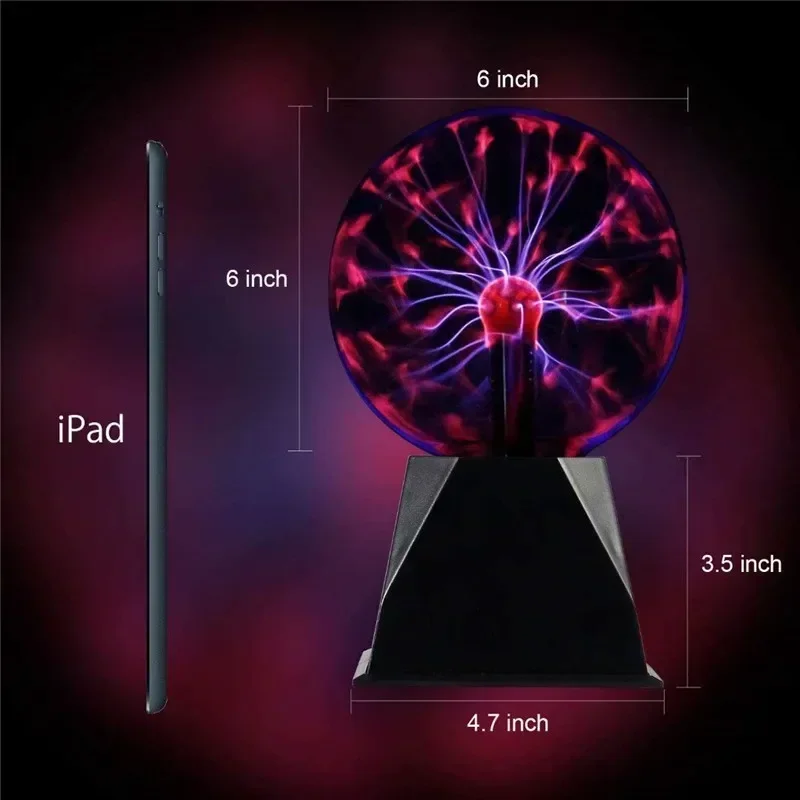 LED plasma globe for scientific home decoration and novelty lighting.
