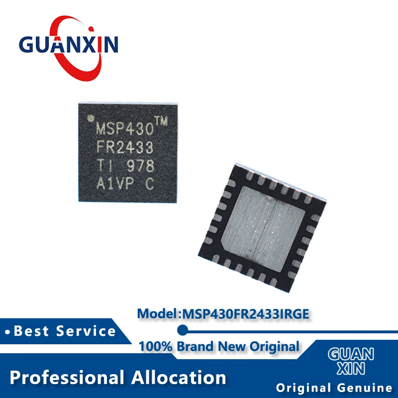 100% New  MSP430FR2433IRGER MSP430FR2433IRGET VQFN-24 Marking FR2433 MSP430FR2433