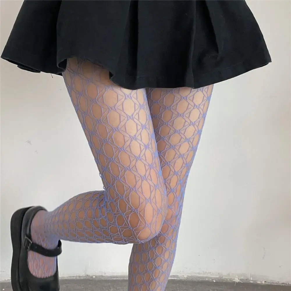 

Girl Temptation Mesh Sexy Nightclub Dress Up Lolita Women Pantyhose Hollow Tights Grid Stockings Fishnet Stockings