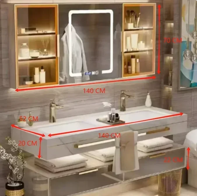 140cm Mirror Cabinet