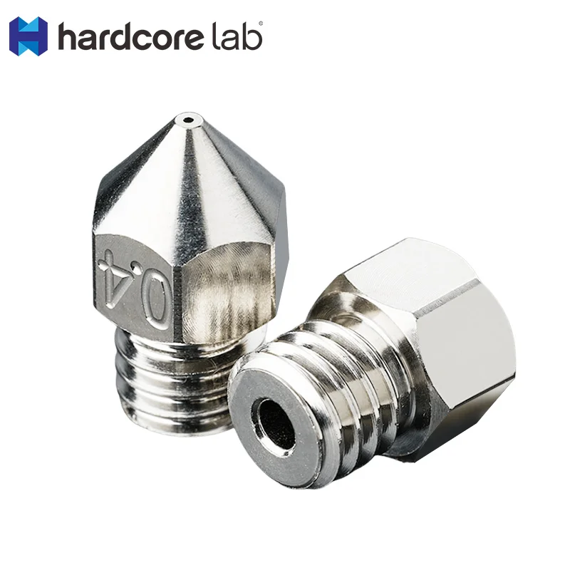 Hardcore Lab High Temperature 500℃ Swiss MK8 Plated Copper Nozzle  Durable Compatible with 3D Printer CR10 Ender 3/5 Alfawise