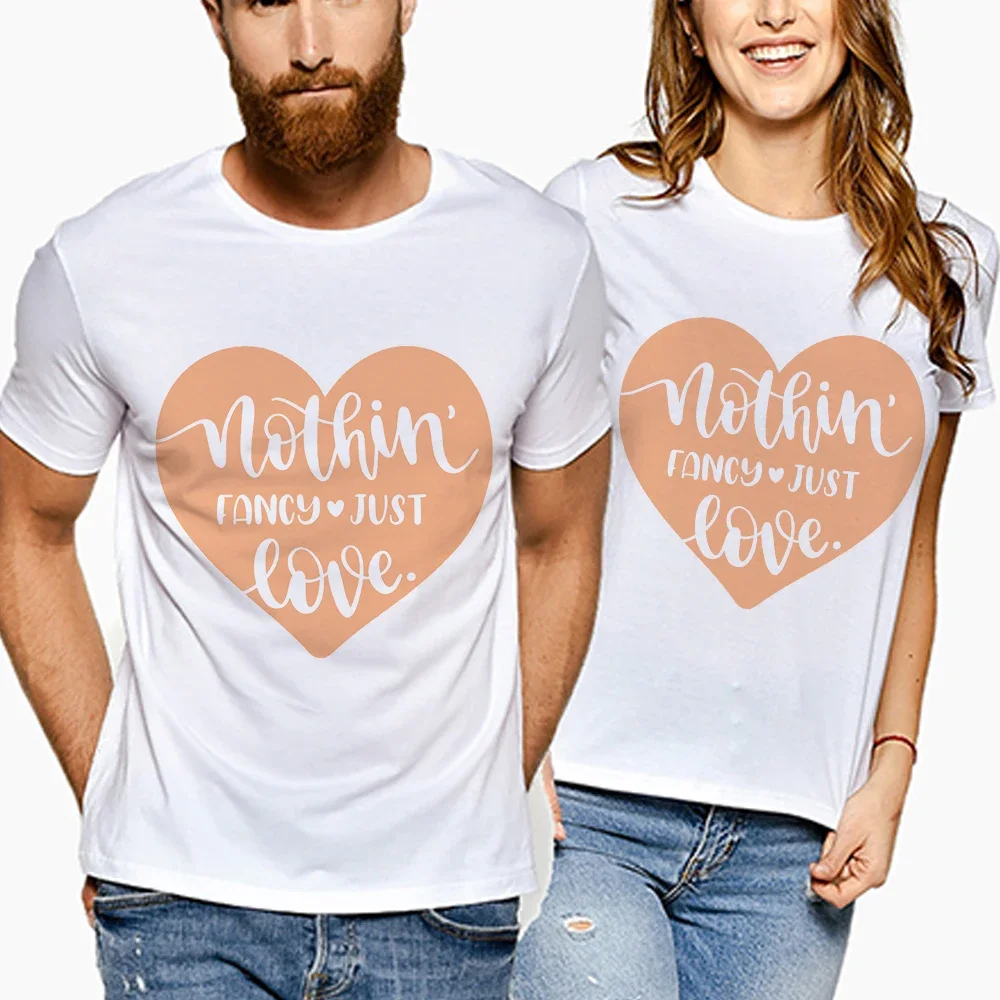 

Summer Lovers Tshirt Fashion Couple T-Shirt Women Men Funny Letter Print Love T Shirts White Tees His and Hers Gifts for Loved