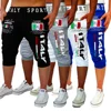 Mens Summer Shorts Elastic Drawstring Waist Lightweight Breathable Quick-Dry Sports Cropped Pants for Basketball Fitness Running 1