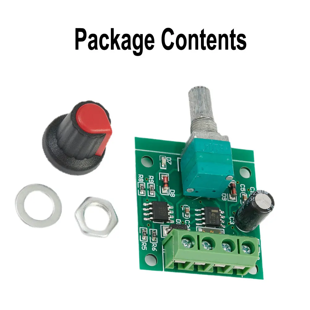 

DC Motor DC Motor Speed Controller DC1.8-15V Knob Motor PWM Potentiometer 0~100% Potentiometer (Linear) 1.8V/3V/5V/6V/12V