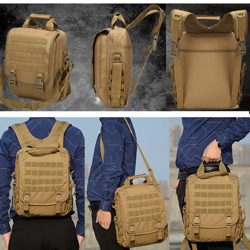 Outdoor Hunting Hiking Backpack Laptop Shoulder Bag Men Waterproof Canvas Nylon Sport Travel Trekking Camping Molle Backpack 2
