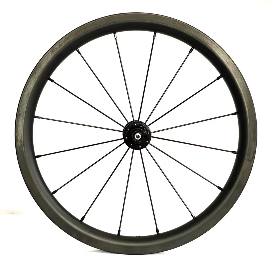 リムブレーキ　カーボンホイール　手組　前後セット カーボンホイール 16 