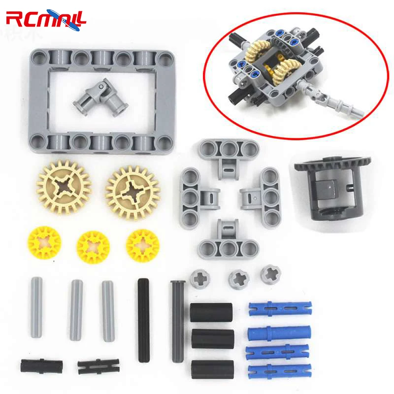 29PCS Differential Gear Set Kit Science and Technology Education Parts Teaching Aids Accessories Assembling Building Blocks